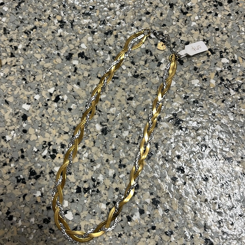 Bracha - gold and silver twist necklace